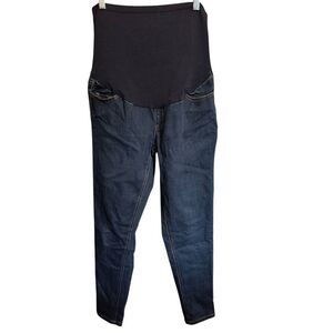Time & Tru Womens Size Small 4-6 Maternity Blue Straight Leg Comfort Jeans Ankle